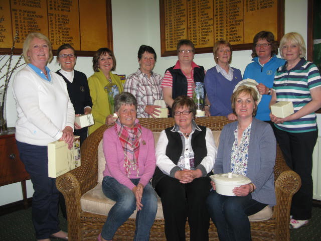 Front Row (L-R): H Johnston (Lady Captain), A Mone (Sponsor) and J Kelly (winner) / Back Row (L-R): U Cullinane, B Rice, M Marjoram, G McGowan, D Harris, M Knott, P McCrory and C McAleavey